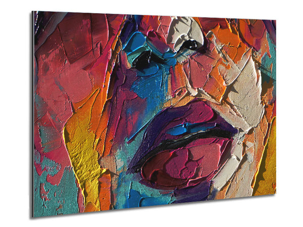 Textures of paint and colour Metal Print