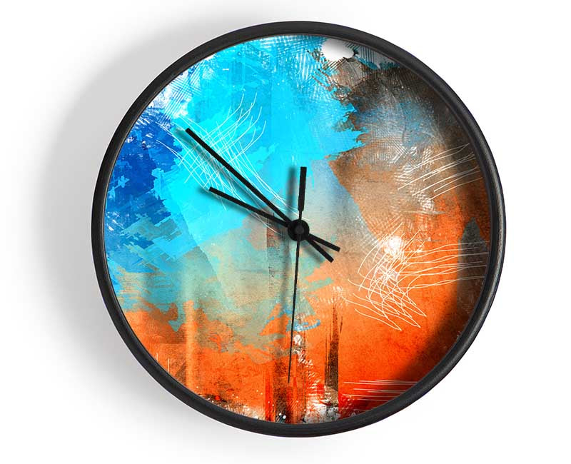 Wire texture of colour Clock - Wallart-Direct UK