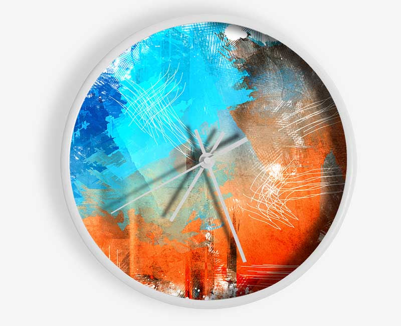 Wire texture of colour Clock - Wallart-Direct UK