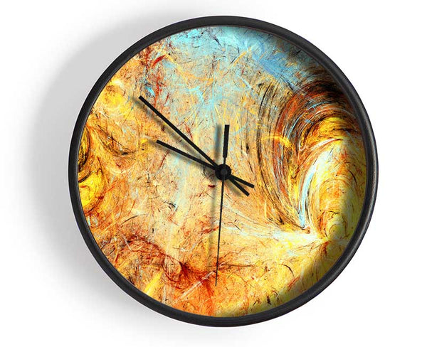 Firey swirls and ice Clock - Wallart-Direct UK