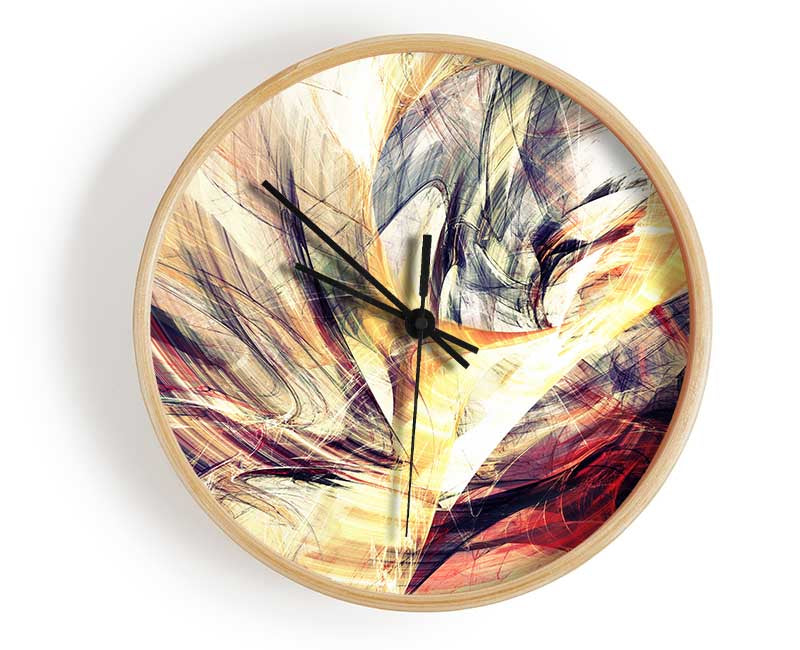Fractures of lines and shapes Clock - Wallart-Direct UK