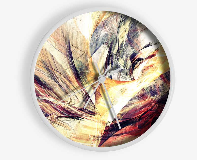 Fractures of lines and shapes Clock - Wallart-Direct UK