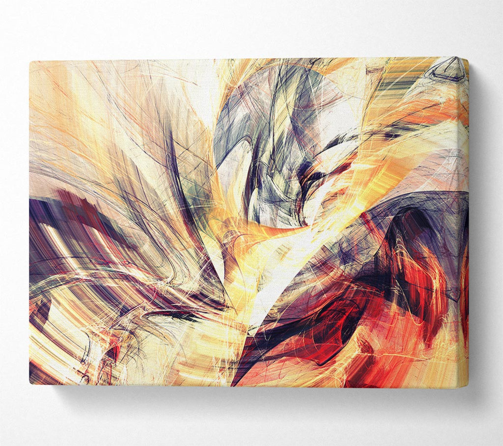 Picture of Fractures of lines and shapes Canvas Print Wall Art