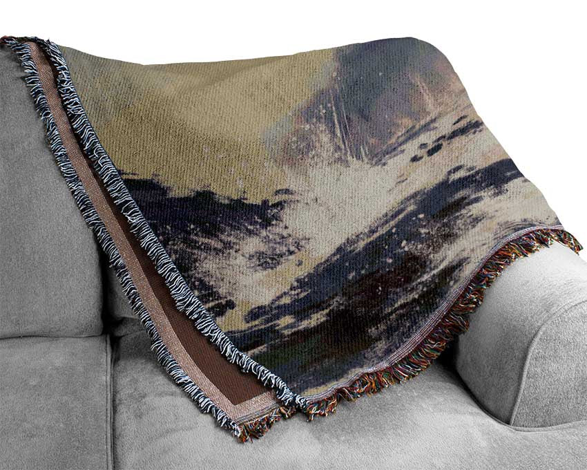 Mage fighting the beast Woven Blanket