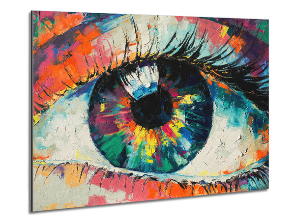 Detaillierte Auge aus nächster Nähe Acrylfarben