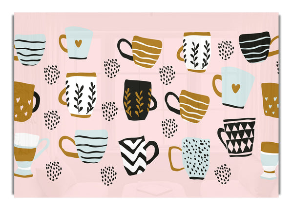 Contemporary heart mugs