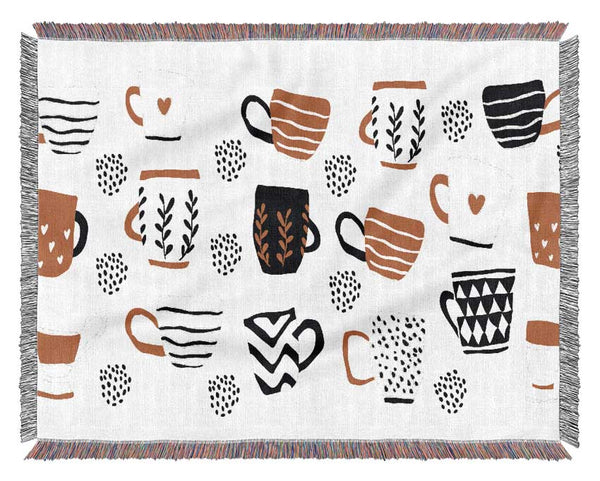 Contemporary heart mugs Woven Blanket