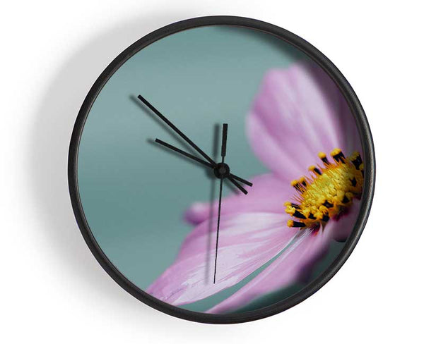 Flower shot from the side pink Clock - Wallart-Direct UK