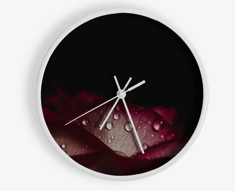 water droplets falling off a flower Clock - Wallart-Direct UK