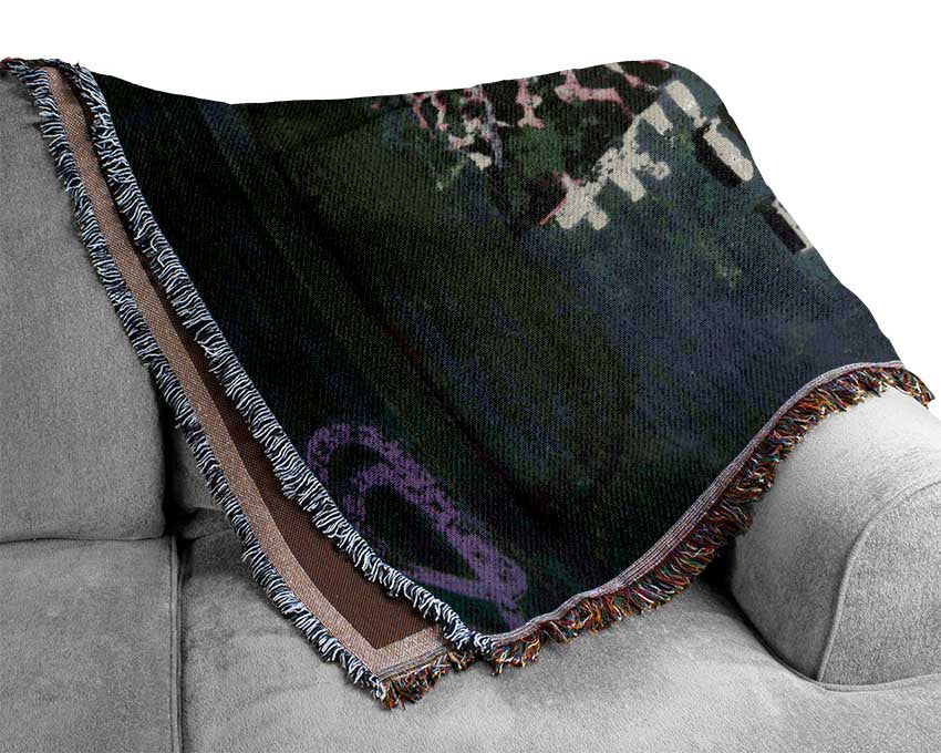 Indian graffiti Woven Blanket