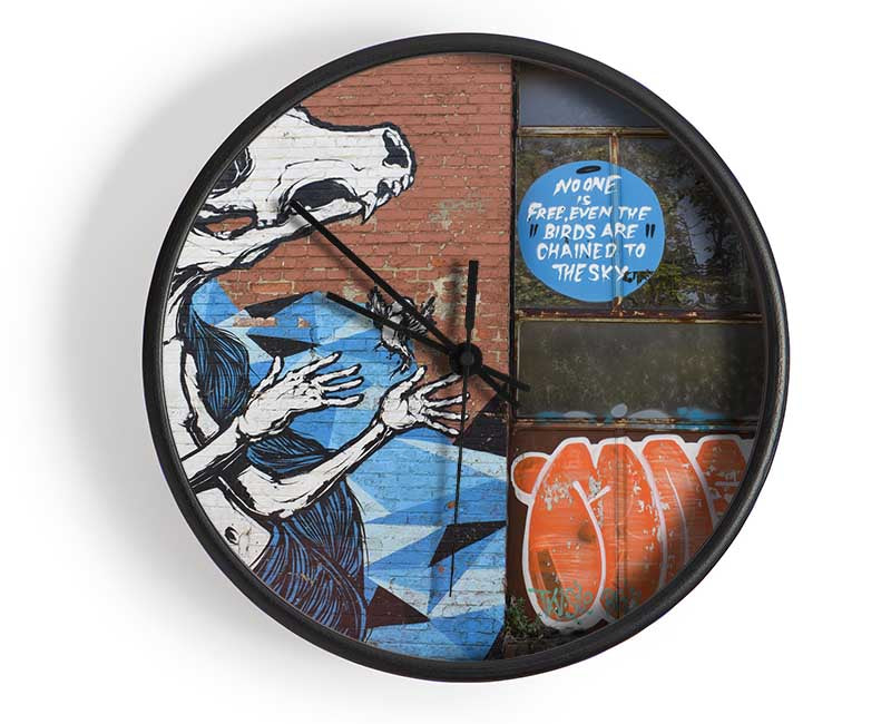 Big statement graffiti Clock - Wallart-Direct UK