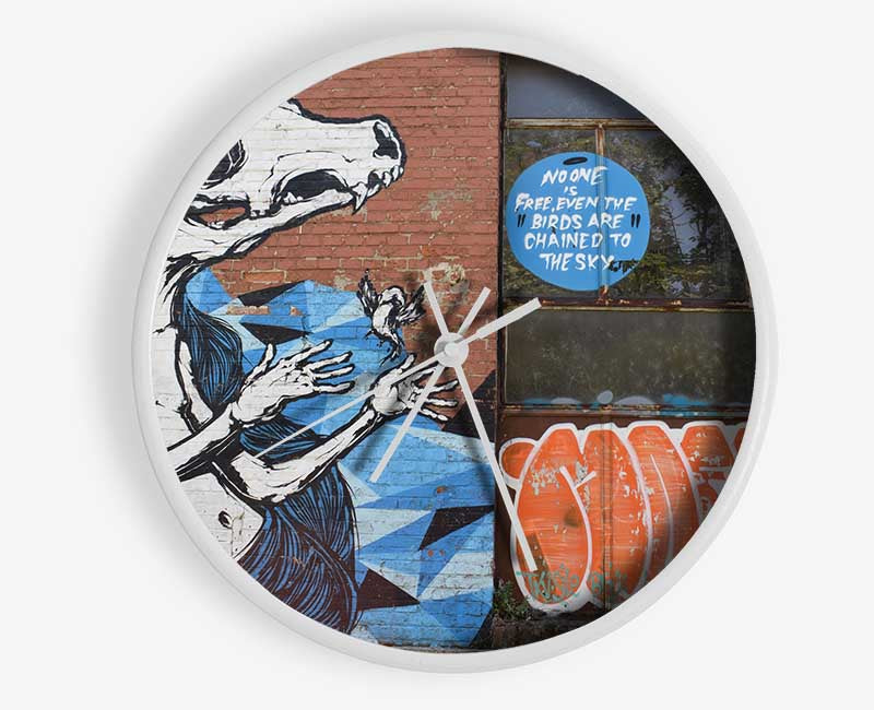 Big statement graffiti Clock - Wallart-Direct UK
