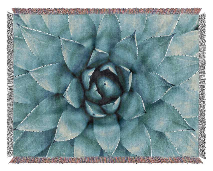 Green cool Zen plant Woven Blanket