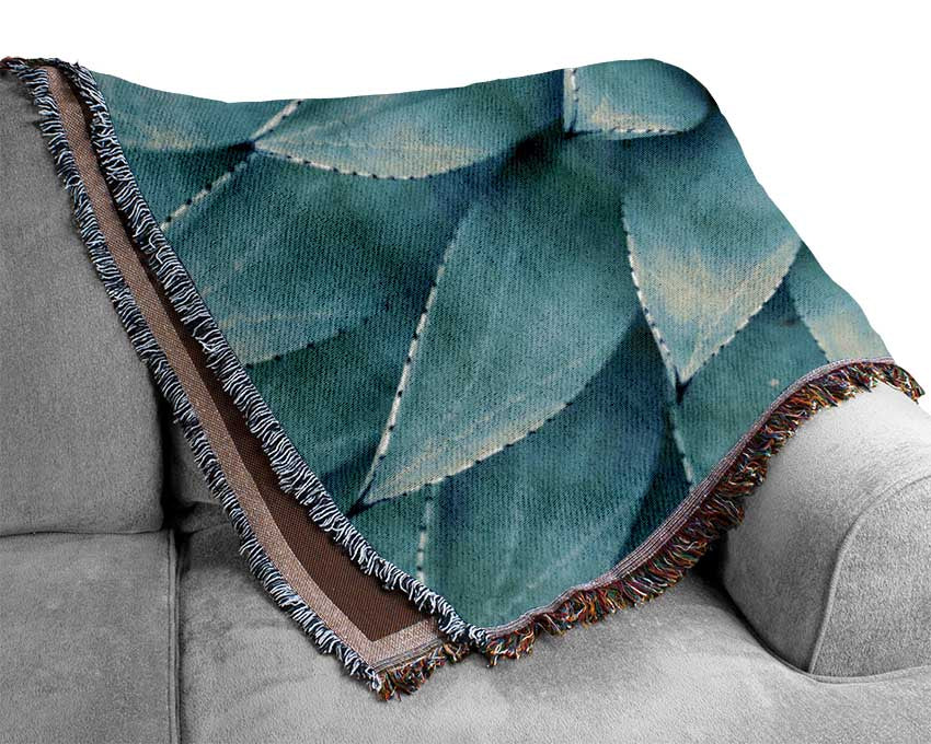 Green cool Zen plant Woven Blanket