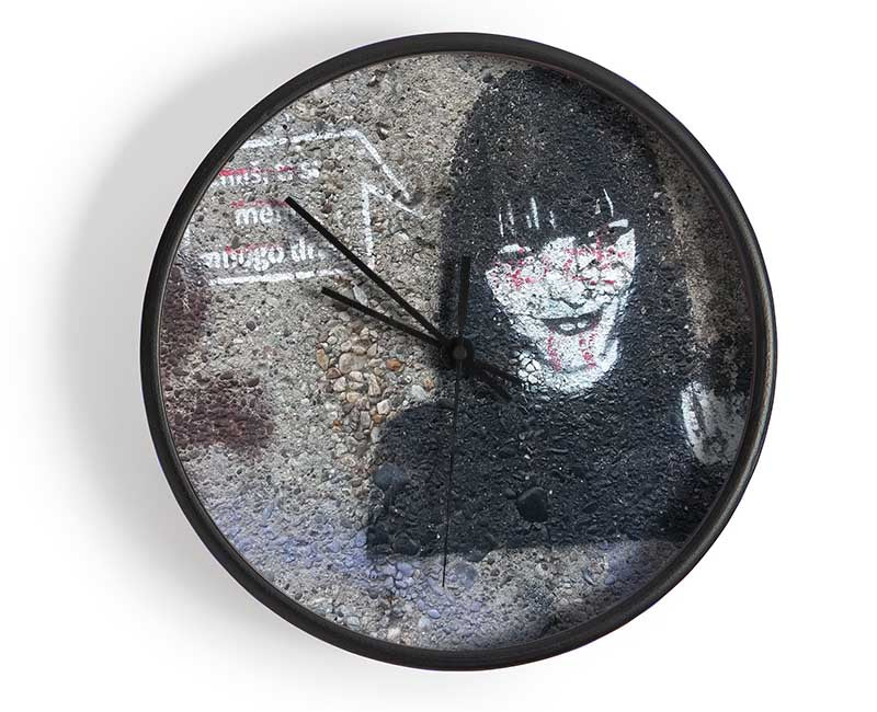 Creepy woman art Clock - Wallart-Direct UK