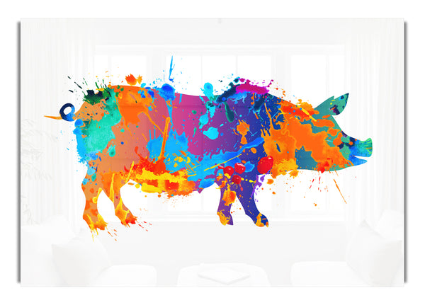 Farbklecks Schwein 