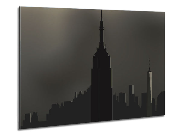 Empire state building illustration Metal Print