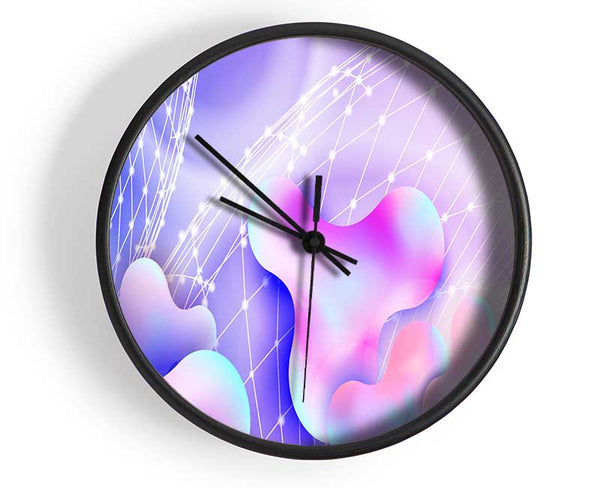 Grids and curvitures Clock - Wallart-Direct UK