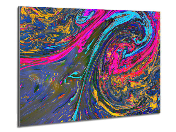 Paint flows and mixes Metal Print