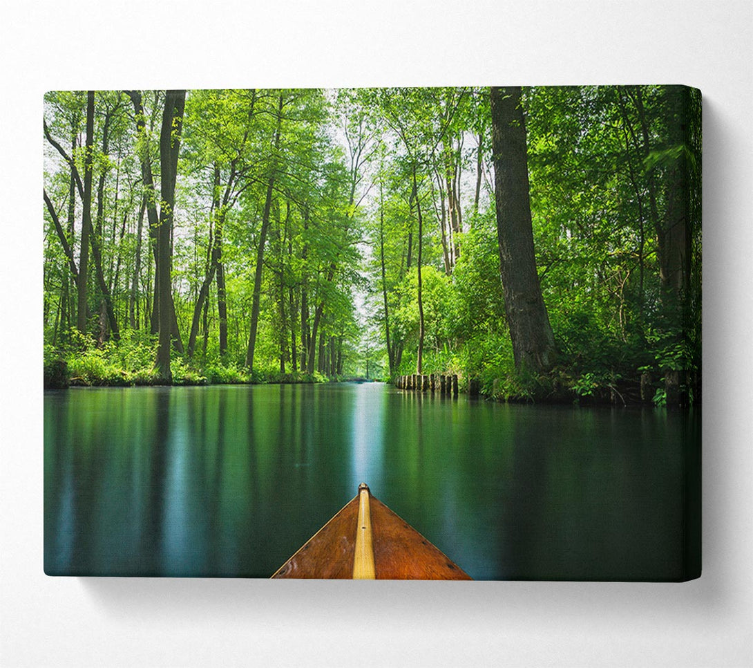  A Canvas Print of Sitting on a row boat journey Canvas Art