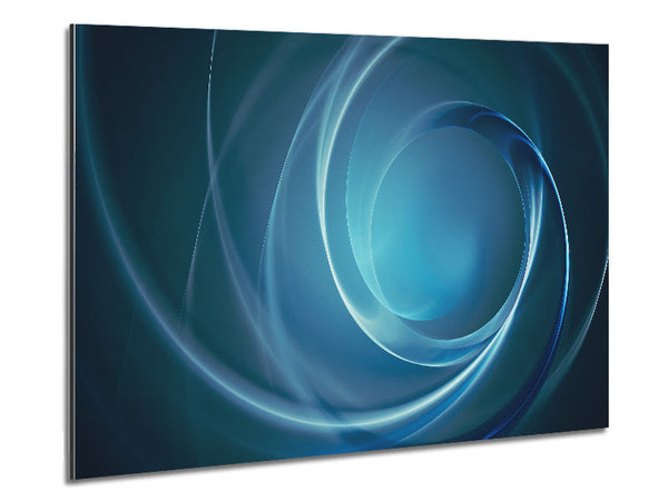 Blue circles and flows Metal Print