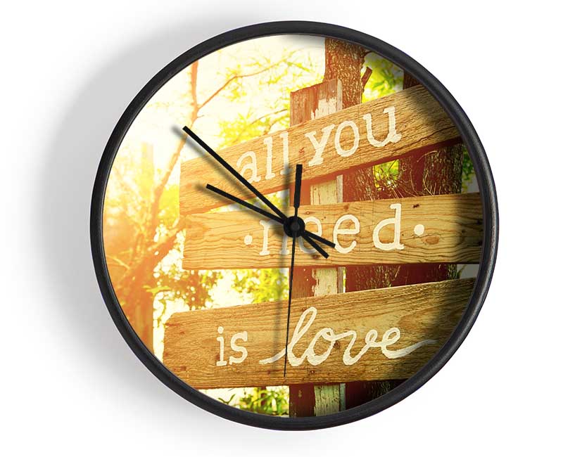All You Need Is Love Clock - Wallart-Direct UK