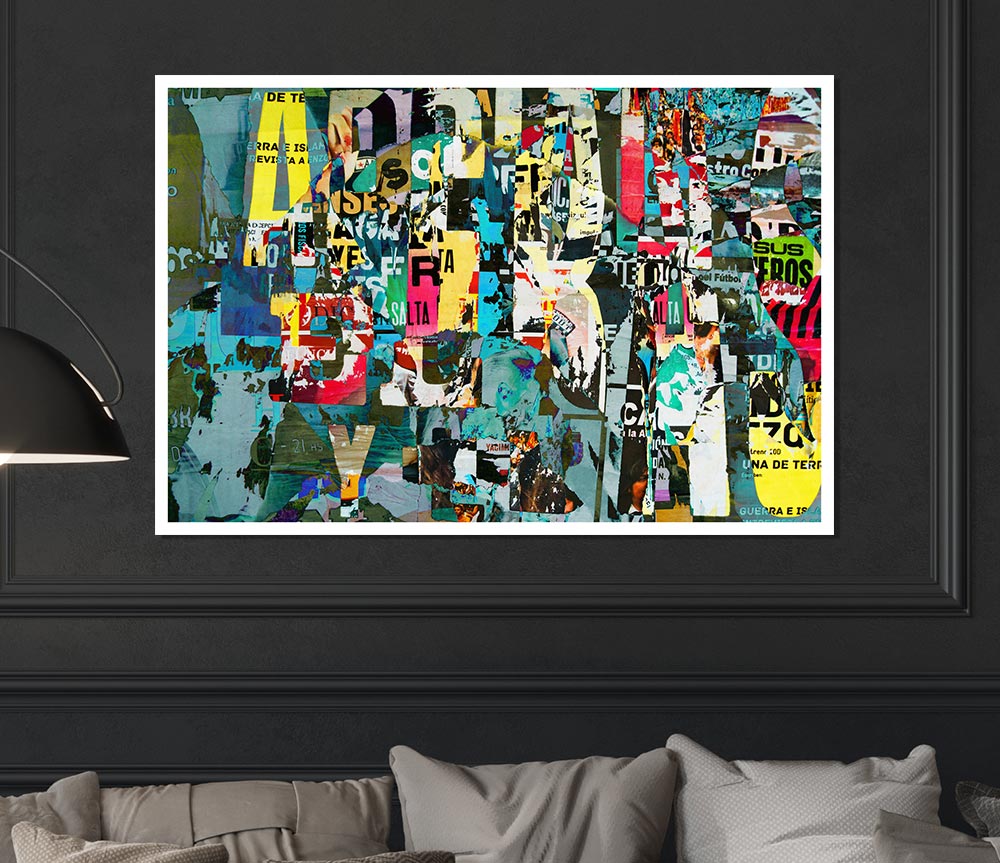 Graphic Collage Print Poster Wall Art