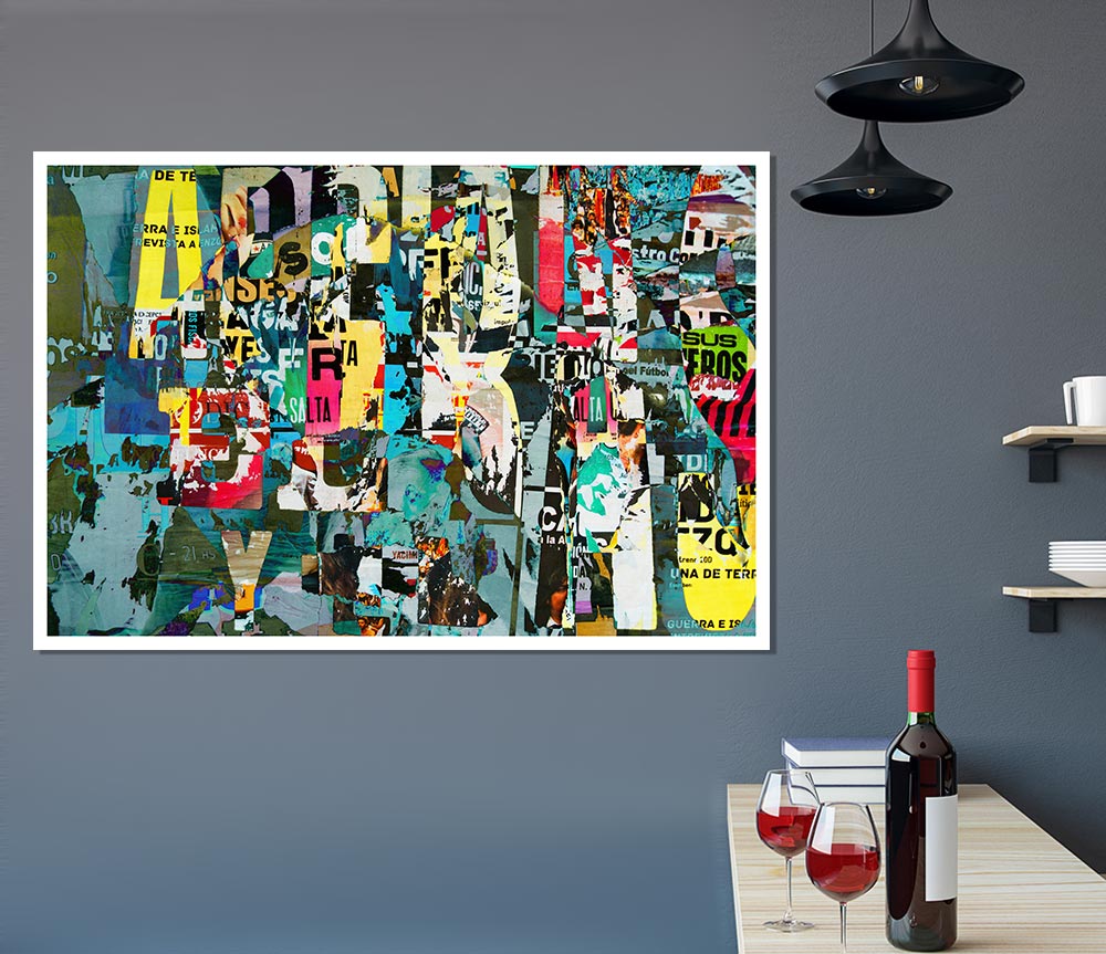 Graphic Collage Print Poster Wall Art