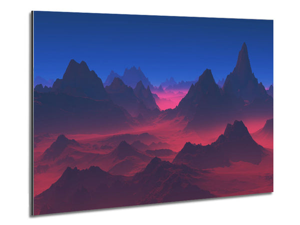 Red To Blue Horizon Metal Print