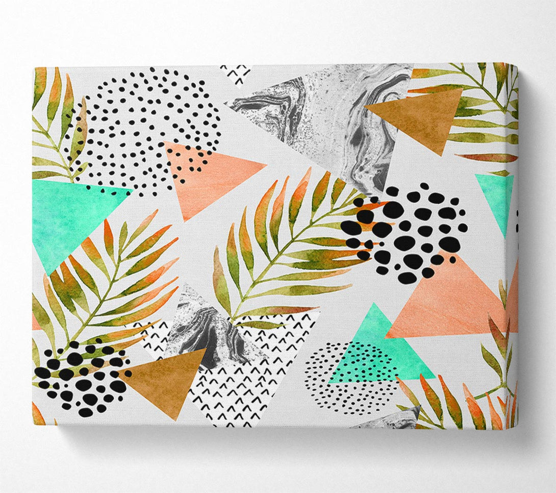  A Canvas Print of Mix Mid Century Plants And Patterns Canvas Print