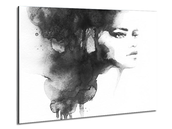 Aquarell Frauenporträt 