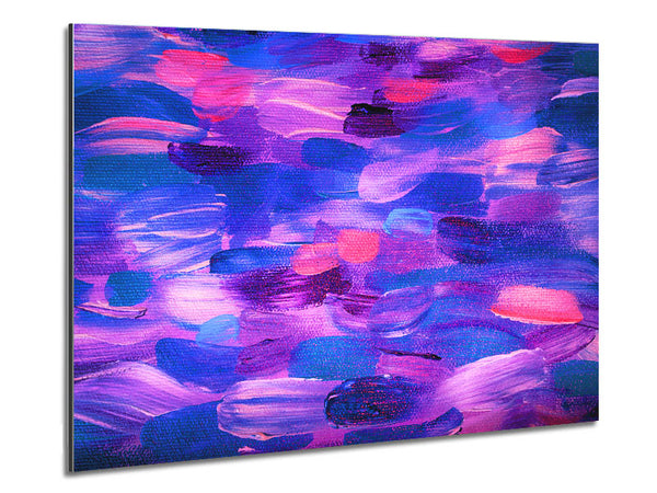 Purple And Lilac Brush Strokes Metal Print