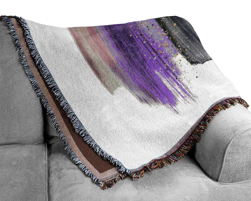 Strong Brush Strokes Glitter Woven Blanket
