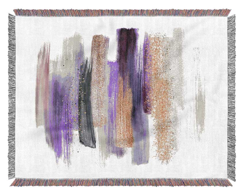 Strong Brush Strokes Glitter Woven Blanket