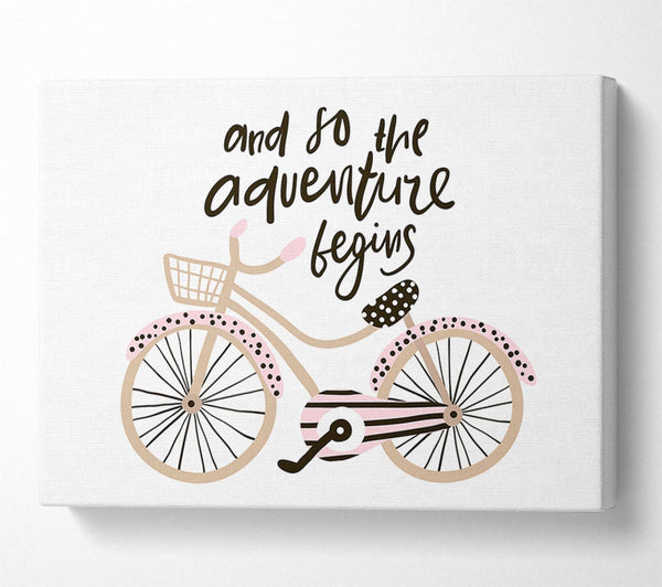 Picture of The Adventure Begins Bike Canvas Print Wall Art