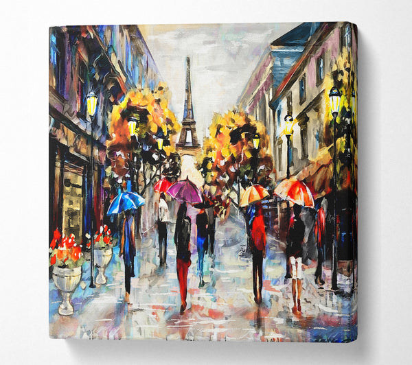 A Square Canvas Print Showing Paris In The Morning Square Wall Art