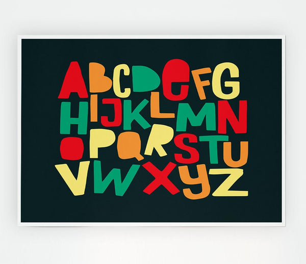 The Alphabet Modern Print Poster Wall Art