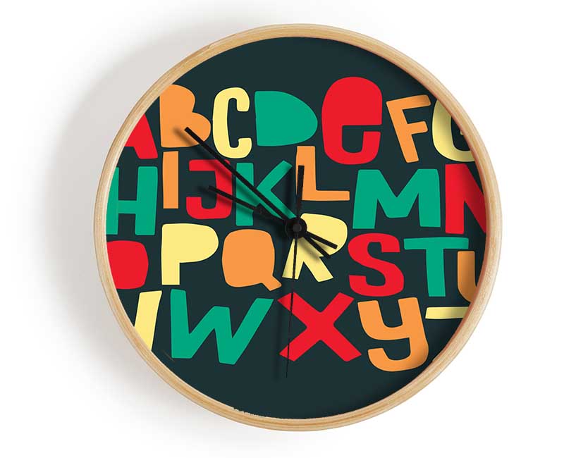 The Alphabet Modern Clock - Wallart-Direct UK