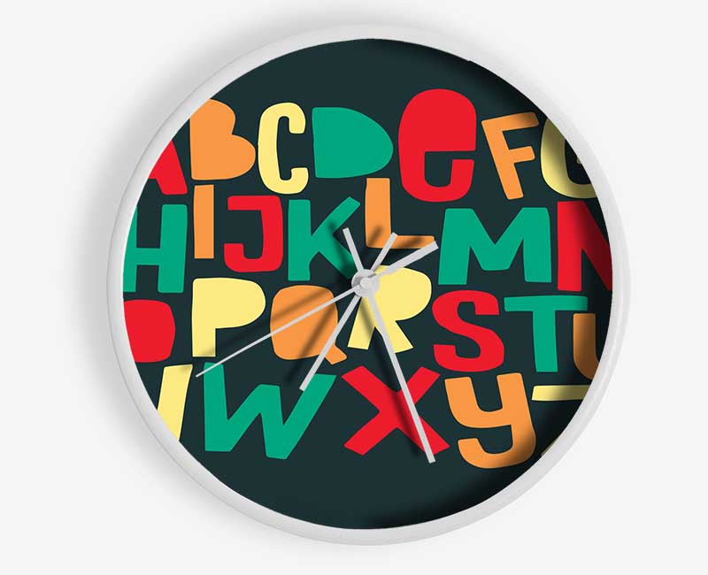 The Alphabet Modern Clock - Wallart-Direct UK