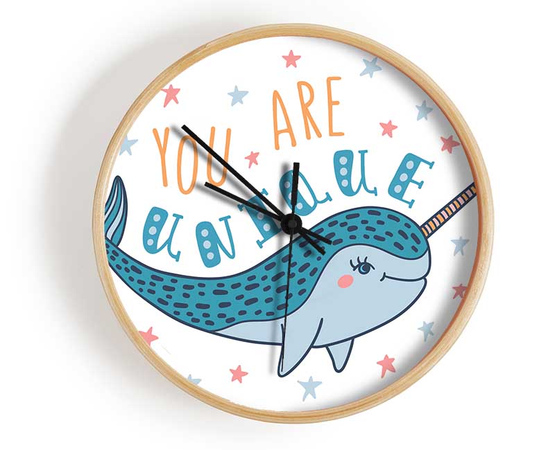 You Are Unique Narwhal Clock - Wallart-Direct UK