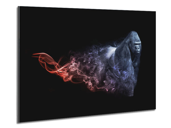 Smokey Gorilla Metal Print