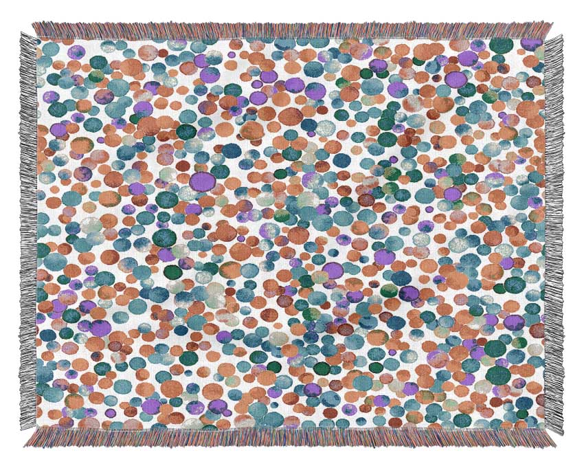 Thousands Of Watercolour Dots Woven Blanket