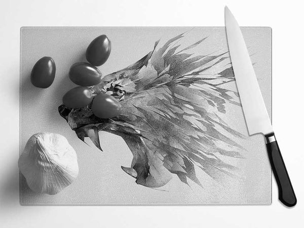 Fractual Lion Roar Glass Chopping Board
