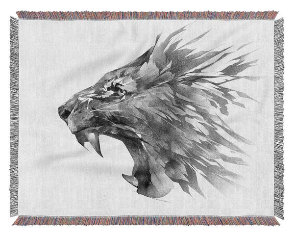 Fractual Lion Roar Woven Blanket