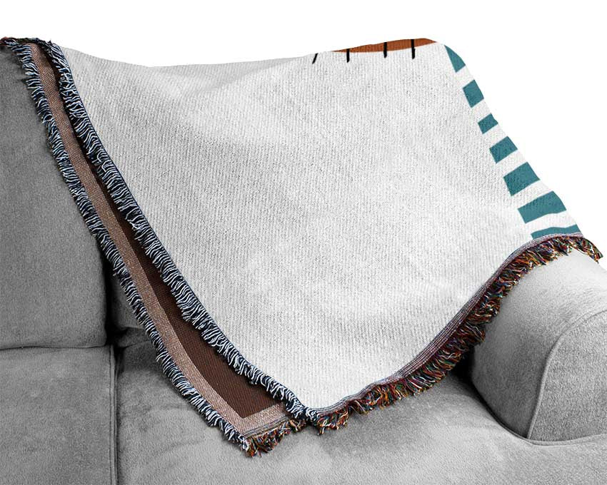 Lion In Striped Clothes Woven Blanket