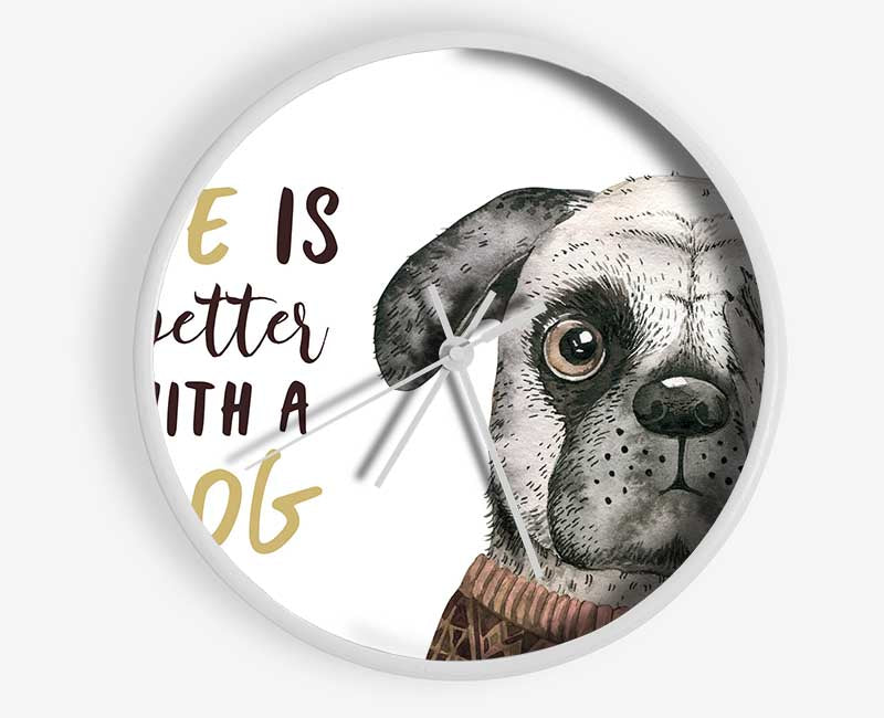 Life Is Better With A Dog Clock - Wallart-Direct UK