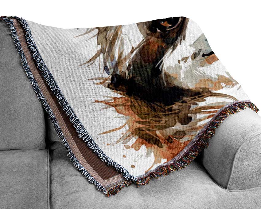 Water Colour Sloth Woven Blanket