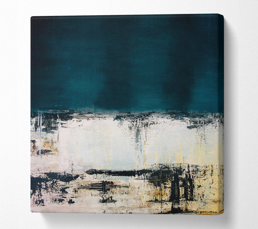 A Square Canvas Print Showing Two Town Distressed Canvas Art Print Square Wall Art