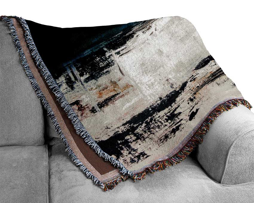 Two Town Distressed Woven Blanket