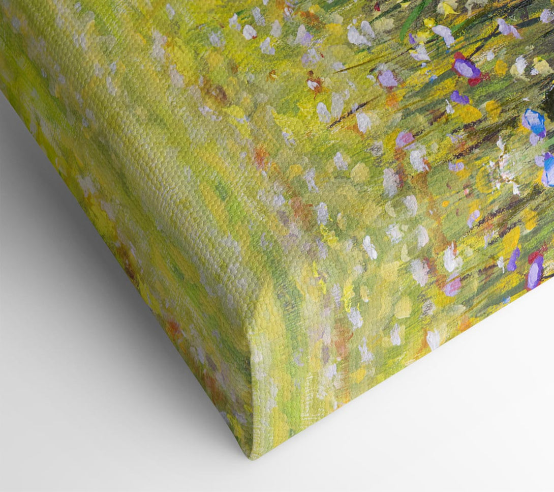 A Canvas Print of Poppy Field In The Summer Canvas Wall Art